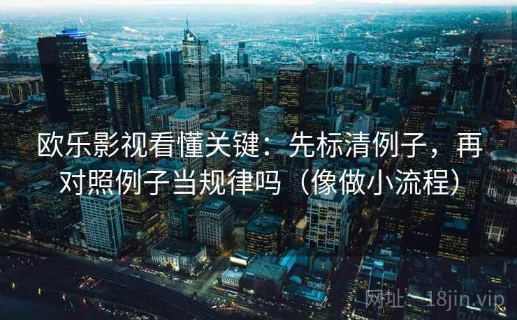 欧乐影视看懂关键：先标清例子，再对照例子当规律吗（像做小流程）